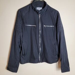 Michael Kors Woman's size Large Black full Zip up Jacket (with light damage)